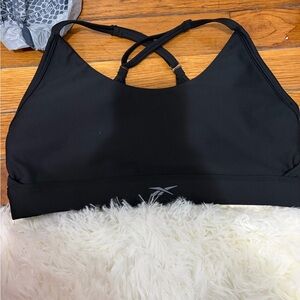 Reebok Black Sports Bra with Crossback Design